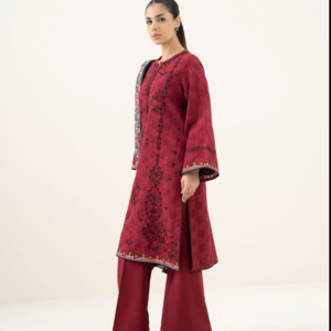 3 Piece - Embroidered Cotton Jacquard Suit